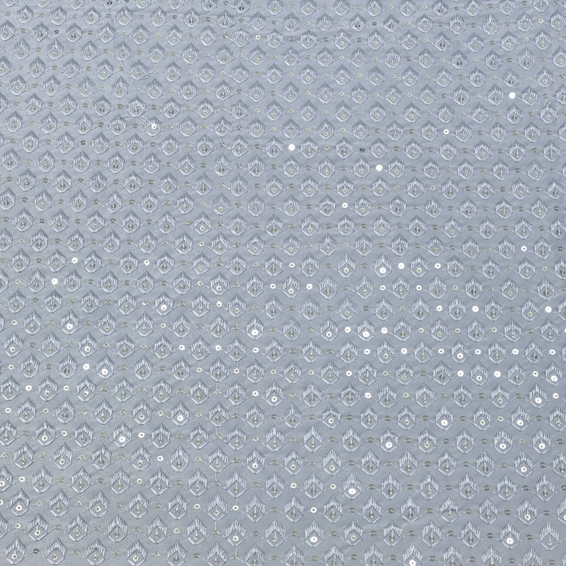Kurta Fabric ManTire Designer Silk Embroidery Colour Silver Grey